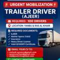 Urgent Mobilization- Trailer Driver With Ajeer (100 Nos)
