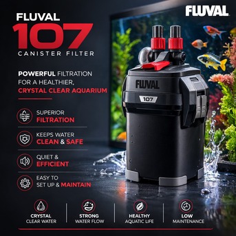 Mumbai, Pet Supplies, INR 13999,  Fluval 107 Canister Filter For Small Fish Tanks