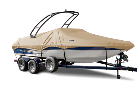 New York, Auto Parts, USD 1109,  Eevelle Sunbrella BOAT COVER For V-HULL With Modern Arch Wake & Ski Tower