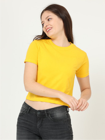 Bangalore, Wholesale Products, Women&rsquo;s Cotton Crop Top | 100% Super Combed Cotton Plain Basic Slim Fit