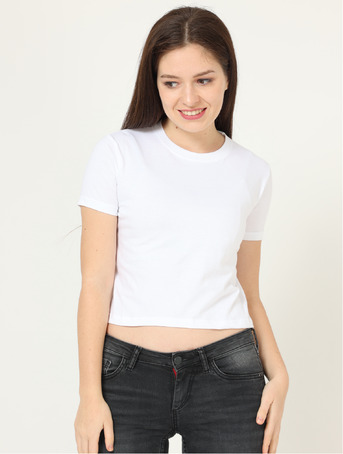 Bangalore, Wholesale Products, Women&rsquo;s Cotton Crop Top | 100% Super Combed Cotton Plain Basic Slim Fit