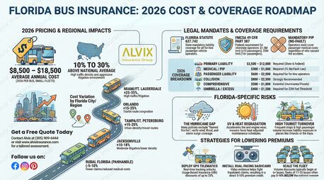 Miami, Financial, Bus Insurance From $5,500/Year | Compare Fleet Rates Nationwide