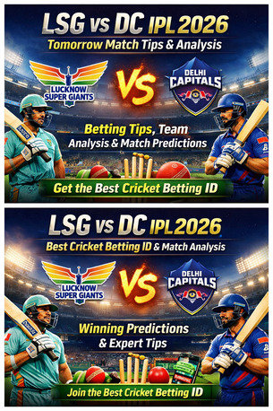New Delhi, Mobile Apps, LSG Vs DC IPL 2026 Tomorrow Match Tips & Analysis | Best Cricket Betting ID Guide