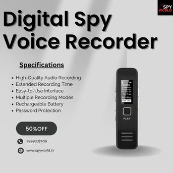 Hyderabad, Electronics, INR 1499,  Mini Hidden Voice Recorder In Hyderabad By SpyWorld