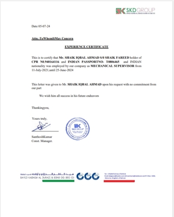 Jubail, Job Seekers, Mechanical Maintenance Supervisor