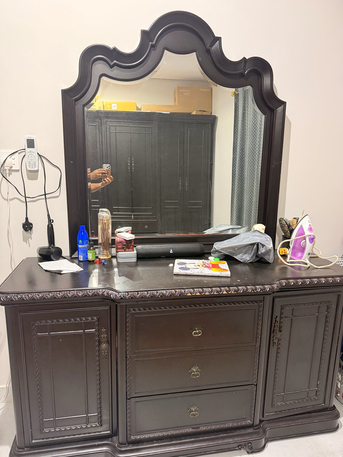 Khobar, Furniture, SAR 1100,  Complete Bedroom Set For Sale &ndash; Wardrobe + Dresser + 2 Side Tables