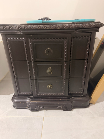 Khobar, Furniture, SAR 1100,  Complete Bedroom Set For Sale &ndash; Wardrobe + Dresser + 2 Side Tables