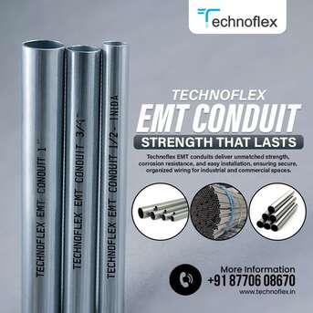 Mumbai, Electrical & Plumbing, Technoflex EMT Conduit Pipe | Smooth Finish, Easy Installation 🔩