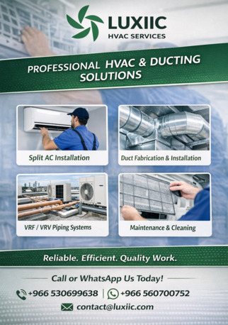 Riyadh, Air Conditioning, Professional HVAC & Ducting Solutions You Can Trust.