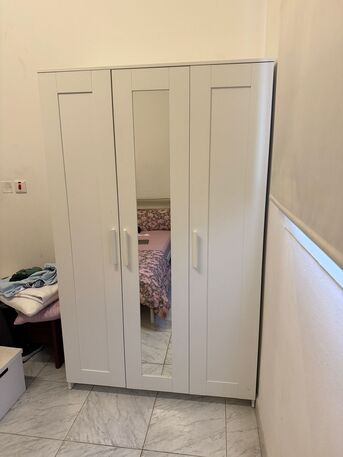 Al Sulaymaniyyah, Furniture, SAR 450,  IKEA Wardrobe With 3 Doors, White, 117x50x190 Cm