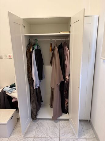 Al Sulaymaniyyah, Furniture, SAR 450,  IKEA Wardrobe With 3 Doors, White, 117x50x190 Cm