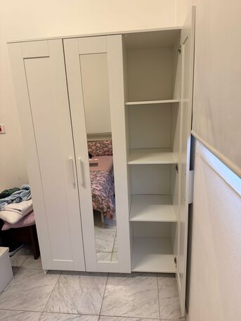 Al Sulaymaniyyah, Furniture, SAR 450,  IKEA Wardrobe With 3 Doors, White, 117x50x190 Cm