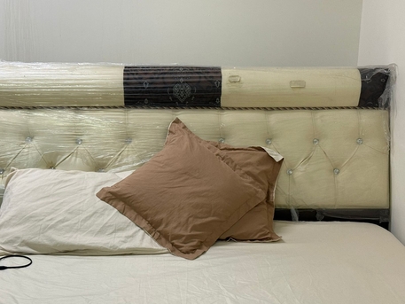 Dammam, Household Items, SAR 450,  King Size Bed With New Mattress And Side Table For Sale:- Good Condition