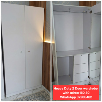 Manama, Furniture, BHD 30,  ✅️Heavy Duty 2 Door Wardrobe For Sale In Good Condition With Delivery