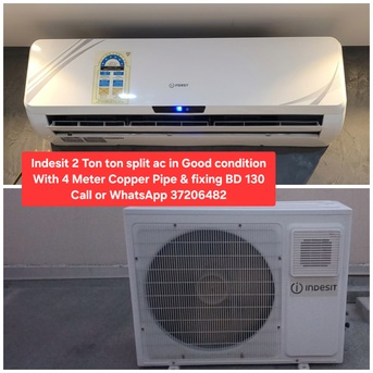 Manama, Air Conditioners, BHD 130,  ✅️ Indesit 2 Ton Energy Saving Split Ac For Sale In Good Condition With Fixing