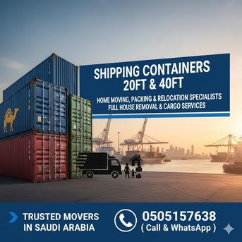 Khobar, Logistics, CONTAINERS 20 & 40 FT For HOME MOVING REMOVALS►DOOR TO DOOR WORLDWIDE CARGO► 0505157638..!