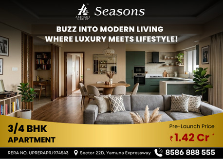 Greater Noida, Real Estate For Sale, INR 14200000,  3 BR,  1706 Sq. Feet,  Arihant Seasons: Premium 3 & 4 BHK Luxury Apartments On Yamuna Expressway