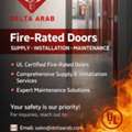 UL Listed, Fire Rated Door, Supply, Installation And Maintenance Services In Dammam.