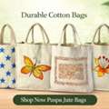 INR 100,  Durable Cotton Bags For Grocery, Travel & Storage