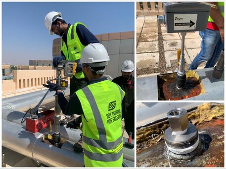 Dammam, Technical, No Shutdown Pipeline Work | Hot Tapping, Pipe Freezing & Line Stopping
