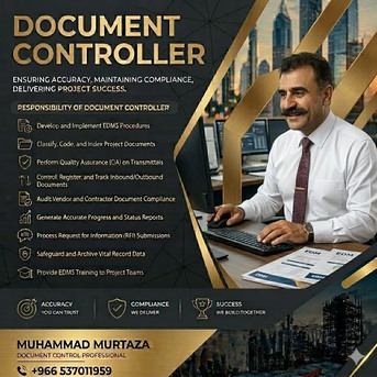 Khobar, Job Seekers, Document Controller With EDMS Experience Looking For New Opportunity- 0537011959
