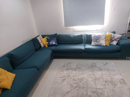 Al Malaz, Furniture, SAR 300,  Corner Sofa For Sale &ndash; In Good Condition. Clean, Comfortable, And Well-maintained. Suitabl