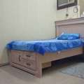 SAR 850,  Wooden & Metal Bed With Mattress, Computer Table & Chairs