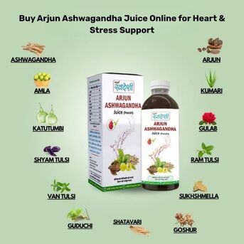 Mumbai, Health & Beauty Items, INR 640,  Buy Arjun Ashwagandha Juice Online For Heart & Stress Support