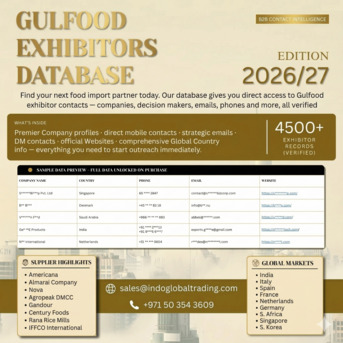 Dubai, Marketing, 🔥 **Unlock 4,500+ Global F&B Contacts From Gulfood 2026**