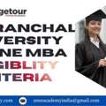 Uttaranchal University Online  MBA  Eligiblity Criteria