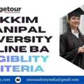 Sikkim Manipal  University  Online BA  Eligiblity Criteria