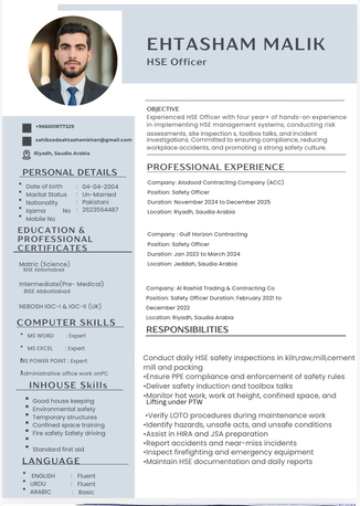 Riyadh, Job Seekers, Safety Officer Available For Immediate Joining