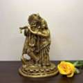 INR 4245,  Shop Divine Brass Krishna Statue For Positive Energy At Home &ndash; Yathashilpam