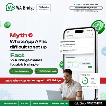 Dubai, Marketing, Easy WhatsApp API Setup | No Technical Hassle | WA Bridge