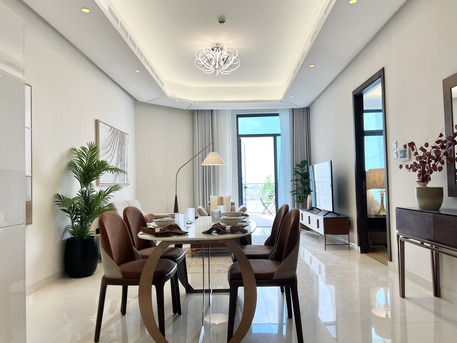 Al Seef, Apartments/Houses, BHD 400/month,  Furnished,  1 BR,  90 Sq. Meter,  Brand New 1BR With Balcony | Pool & Gym | EWA Included - Near Bahrain Mall