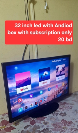 Manama, Appliances, BHD 20,  32 Inch Led With Android Box With Subscription 20 Bd Last Msg 3670 8372 Wts Ap No Call