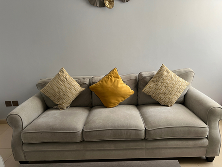 Riyadh, Furniture, SAR 1500,  Light Bluish Gray Sofa Set - 3+2+1 Seater