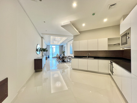 Sanabis, Apartments/Houses, BHD 500/month,  Furnished,  2 BR,  120 Sq. Meter,  Premium Furnished 2BR With Balcony, Pool & Gym - EWA Included