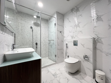 Sanabis, Apartments/Houses, BHD 500/month,  Furnished,  2 BR,  120 Sq. Meter,  Premium Furnished 2BR With Balcony, Pool & Gym - EWA Included