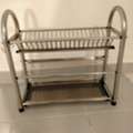 SAR 60,  Premium 3-Tier Stainless Steel Dish Drying Rack - Excellent Condition