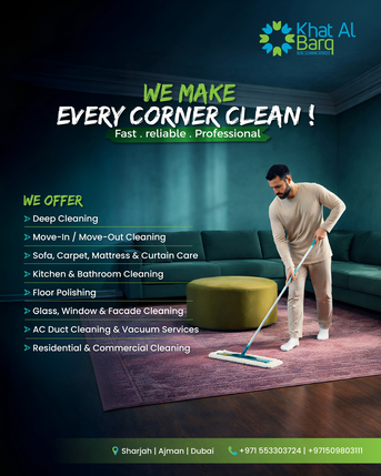 Jumeirah Village Circle, Cleaning, Khat Al Barq Building Cleaning Services Professional & Reliable Cleaning Solutions For You