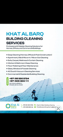 Jumeirah Village Circle, Cleaning, Khat Al Barq Building Cleaning Services Professional & Reliable Cleaning Solutions For You