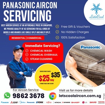 Singapore, Air Conditioners, SGD 25,  Panasonic Aircon Servicing