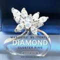 CAD 2150,  Elegant Marquise Diamond Butterfly Cluster Wedding Ring