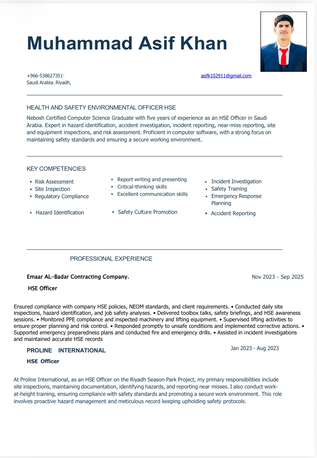 Riyadh, Job Seekers, HSE OFFICER