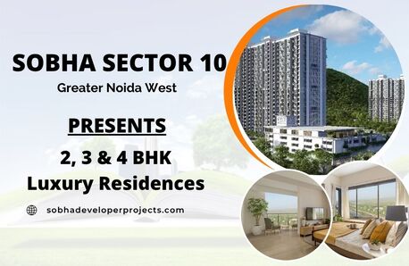 Greater Noida, Real Estate For Sale, INR 10000000,  2 BR,  1234 Sq. Feet,  Sobha Sector 10 - Premium Flats In Greater Noida West