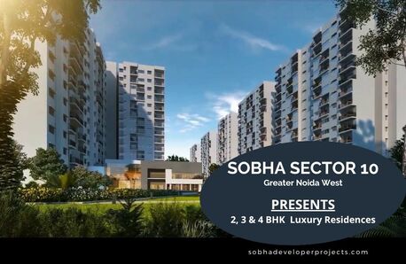 Greater Noida, Real Estate For Sale, INR 10000000,  2 BR,  1234 Sq. Feet,  Sobha Sector 10 - Premium Flats In Greater Noida West