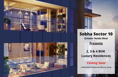 Greater Noida, Real Estate For Sale, INR 10000000,  2 BR,  1234 Sq. Feet,  Sobha Sector 10 - Premium Flats In Greater Noida West