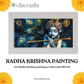 Noida, Household Items, INR 2600,  Radha Krishna Painting &ndash; Divine Art By Vibecrafts