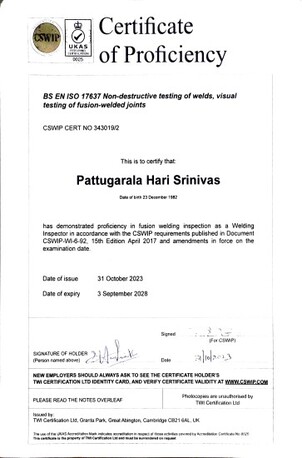 Riyadh, Job Seekers, WELDING INSPECTOR